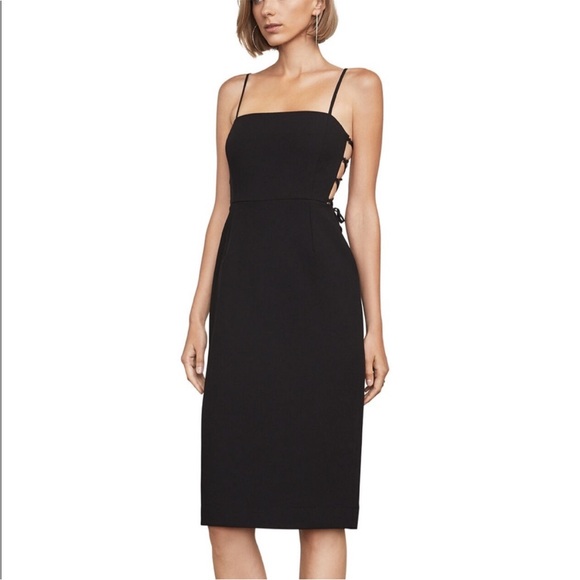 BCBGMAXAZRIA Esmee Black lace up dress - Picture 3 of 6